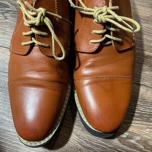 Elegant Tan Leather Oxfords for Men